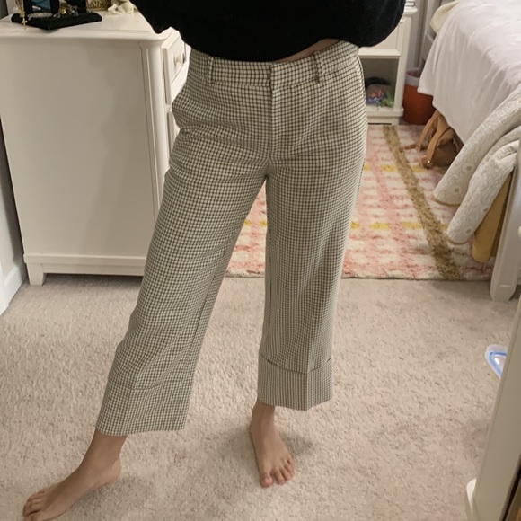 Zara Pants & Jumpsuits Zara Plaid Pants 29 Straight Leg Cuffed